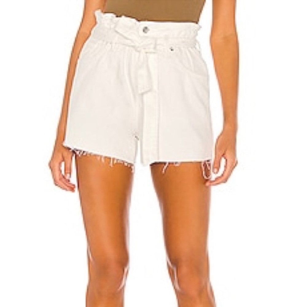 All Saints White Hannah Paperbag High Rise Raw Hem
Shorts Size 29